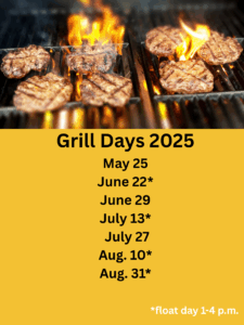 Grill Day: 1-4 p.m.